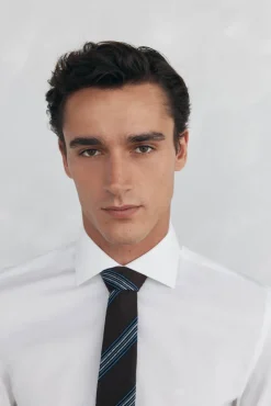 Pedro del Hierro Camisas|Camisas Clássicas-Camisa social lisa que não pode ser passada a ferro + resistente a manchas Branco