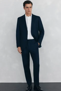 Pedro del Hierro Camisas|Camisas Clássicas-Camisa social lisa, slim fit, resistente a manchas e não engomada Branco