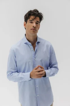 elPulpo Camisas|Camisas Clássicas-Camisa social Royal Oxford Azul