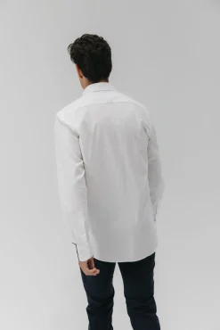 elPulpo Camisas|Camisas Clássicas-Camisa social Royal Oxford Branco