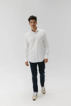 elPulpo Camisas|Camisas Clássicas-Camisa social Royal Oxford Branco