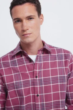 Springfield Camisas-Camisa xadrez vermelho