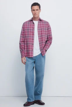 Springfield Camisas-Camisa xadrez vermelho