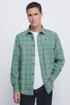 Springfield Camisas-Camisa xadrez verde