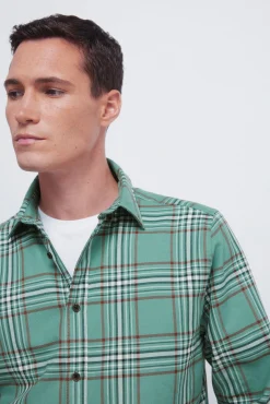 Springfield Camisas-Camisa xadrez verde