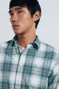 Springfield Camisas-Camisa xadrez de algodão verde