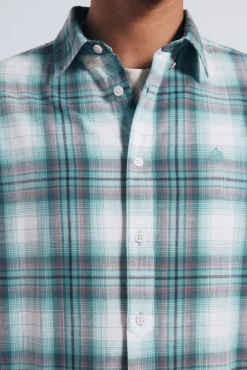 Springfield Camisas-Camisa xadrez de algodão verde