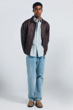 Springfield Camisas-Camisa xadrez de algodão azul