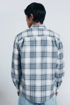 Springfield Camisas-Camisa xadrez de algodão azul