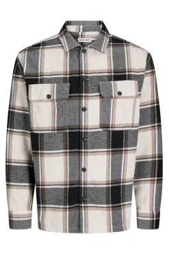 Jack & Jones PLUS Camisas-Camisa xadrez descontraída cinzento