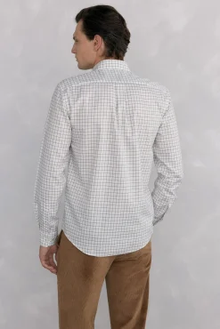 Pedro del Hierro Camisas-Camisa xadrez Oxford sem passar a ferro Ecru