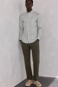 Pedro del Hierro Camisas-Camisa xadrez Oxford sem passar a ferro Verde