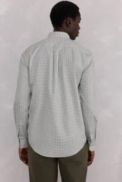 Pedro del Hierro Camisas-Camisa xadrez Oxford sem passar a ferro Verde