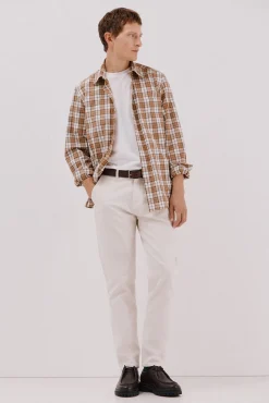 Cortefiel Camisas-Camisa xadrez popelina Laranja