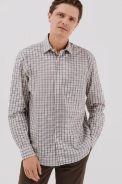 Cortefiel Camisas-Camisa xadrez popelina Azul