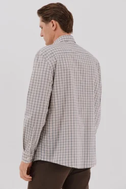 Cortefiel Camisas-Camisa xadrez popelina Azul