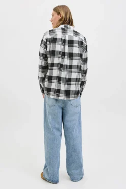 Jack & Jones Camisas-Camisa xadrez regular fit branco