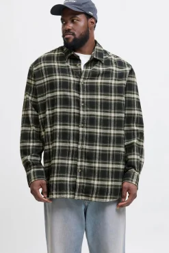 Jack & Jones PLUS Camisas-Camisa xadrez regular fit PLUS preto