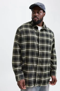 Jack & Jones PLUS Camisas-Camisa xadrez regular fit PLUS preto