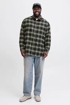 Jack & Jones PLUS Camisas-Camisa xadrez regular fit PLUS preto