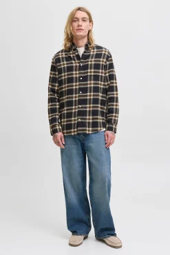 Jack & Jones Camisas-Camisa xadrez regular fit preto