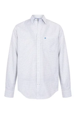 Pedro del Hierro Camisas-Camisa xadrez resistente a manchas e que não precisa passar Branco