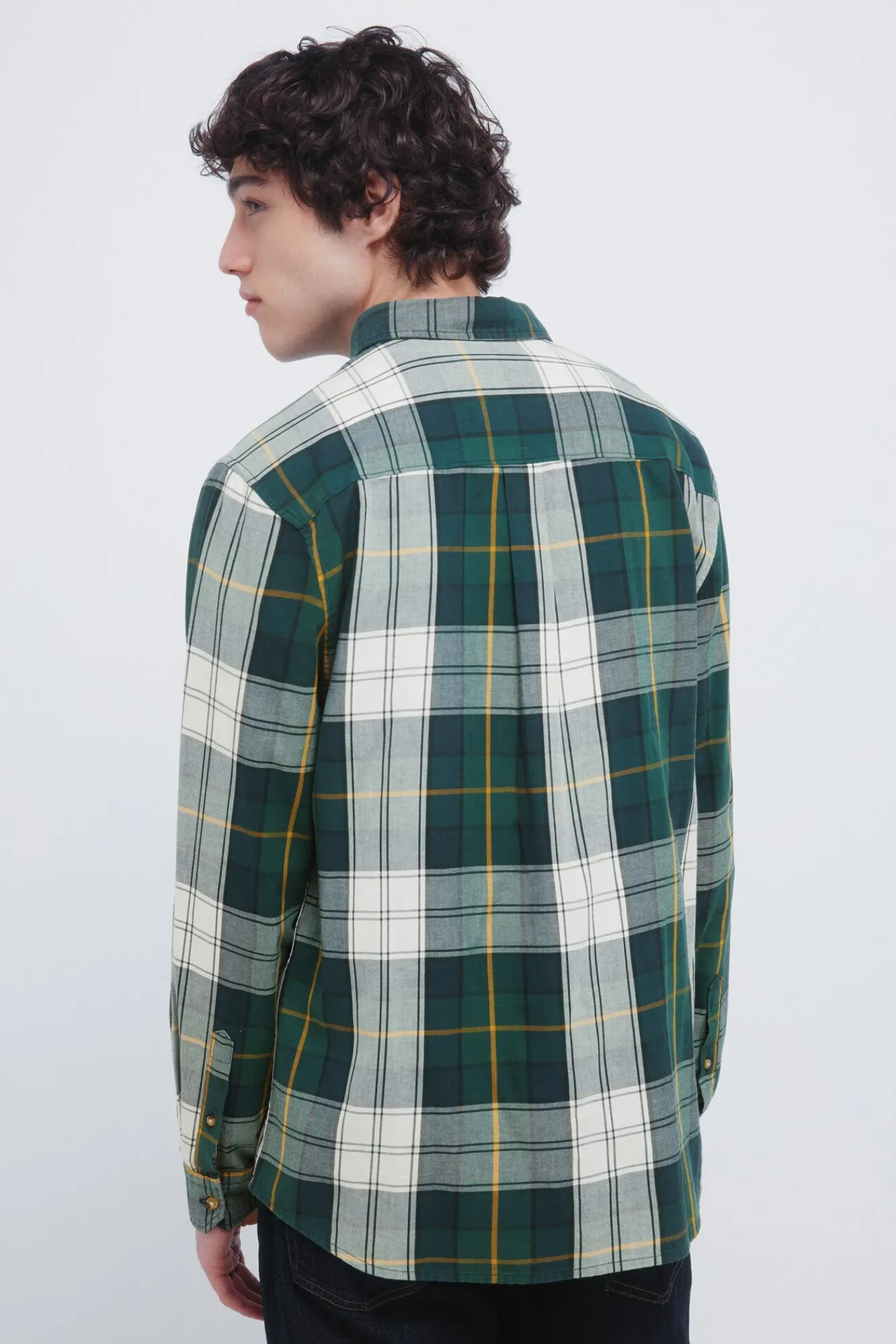 Springfield Camisas-camisa xadrez tartan bege