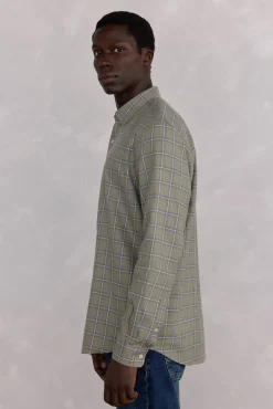 Pedro del Hierro Camisas-Camisa xadrez tencel Verde
