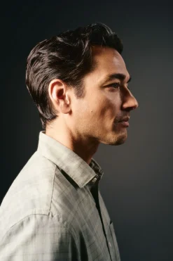 OOTO Camisas-Camisa xadrez tingida Verde