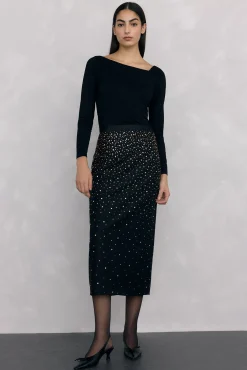 Pedro del Hierro T-Shirts-Camiseta assimétrica Preto