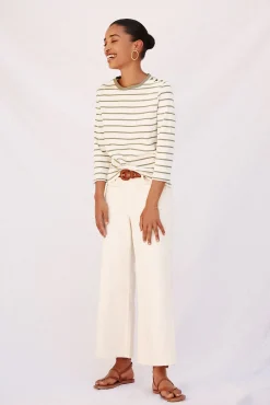 Cortefiel T-Shirts-Camiseta básica com botões dourados Verde