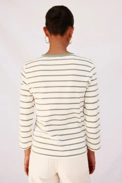 Cortefiel T-Shirts-Camiseta básica com botões dourados Verde