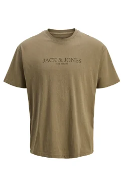 Jack & Jones T-Shirts-Camiseta básica com estampado Cinzento