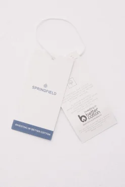 Springfield T-Shirts-Camiseta básica com gola redonda azul