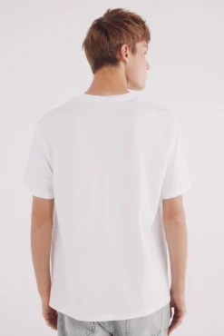 Springfield T-Shirts-Camiseta básica com gola redonda branco