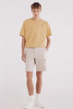 Springfield T-Shirts-Camiseta básica com gola redonda amarelo