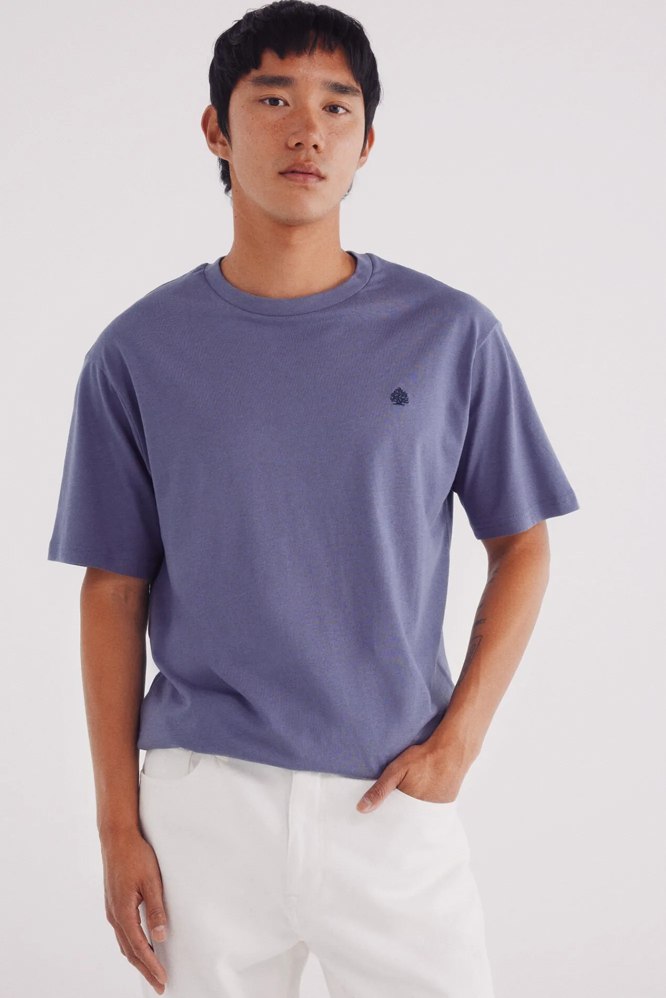 Springfield T-Shirts-Camiseta básica com gola redonda rosa