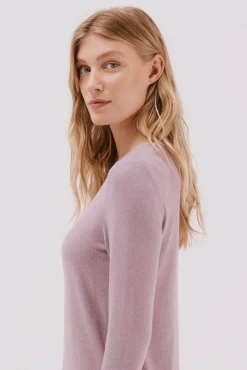 Cortefiel T-Shirts-Camiseta básica de decote caixa Roxo