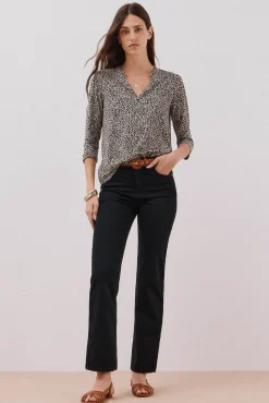 Cortefiel T-Shirts-Camiseta básica decote mandarim Cinzento