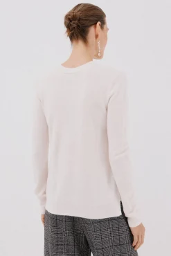 Cortefiel Camisolas-Camiseta básica quadrada Branco