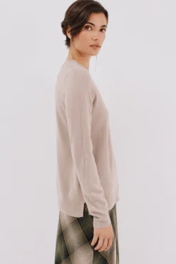 Cortefiel Camisolas-Camiseta básica quadrada Tostado