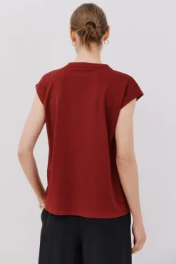 Cortefiel T-Shirts-Camiseta básica sem gola mao Granada