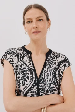 Cortefiel T-Shirts-Camiseta básica sem gola mao Impress&atilde;o