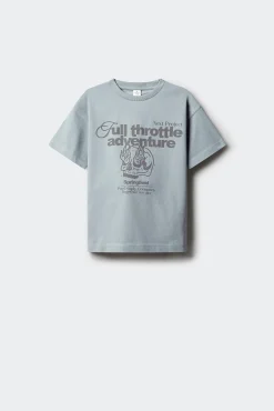 Springfield Kids T-Shirts-Camiseta caveira para meninos azul