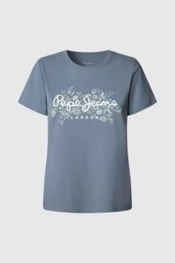 Pepe Jeans T-Shirts-Camiseta com estampa floral e logotipo azul