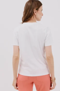 Cortefiel T-Shirts-Camiseta com estampado posicional Branco