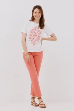 Cortefiel T-Shirts-Camiseta com estampado posicional Branco