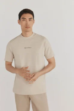 Pedro del Hierro T-Shirts-Camiseta com logo posicional Beige