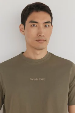 Pedro del Hierro T-Shirts-Camiseta com logo posicional Verde