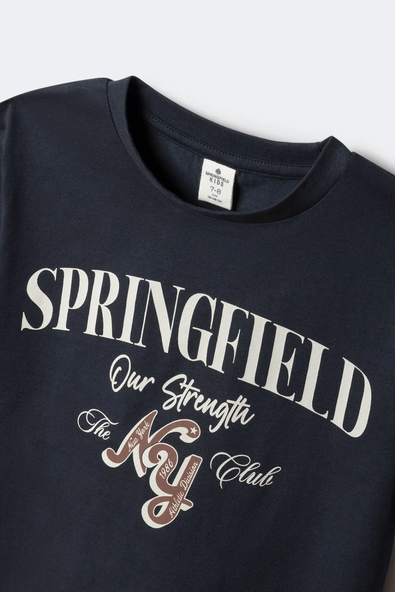 Springfield Kids T-Shirts-Camiseta com o logotipo da SPF para meninos azul